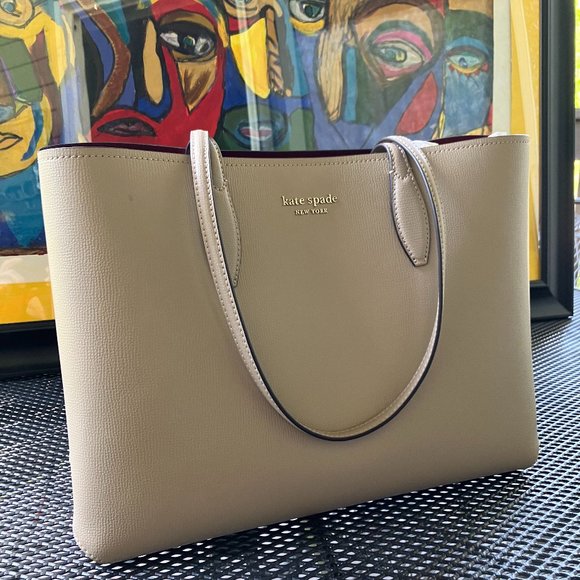 Kate Spade All Day Large Tote calf-leather logo-print tote bag - Picture 1 of 2